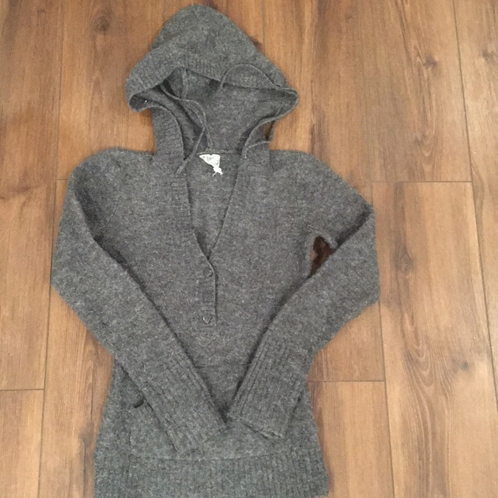 Love Rocks Gray Hooded Sweater